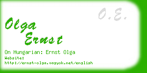 olga ernst business card